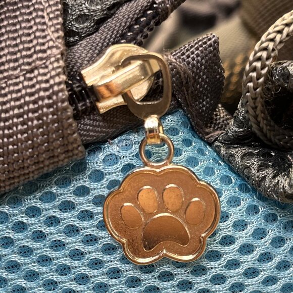 Popcorn Sky Blue Mesh Adjustable Strap Zipper Closure Pet Carrier Shoulder Bag - Picture 4 of 11